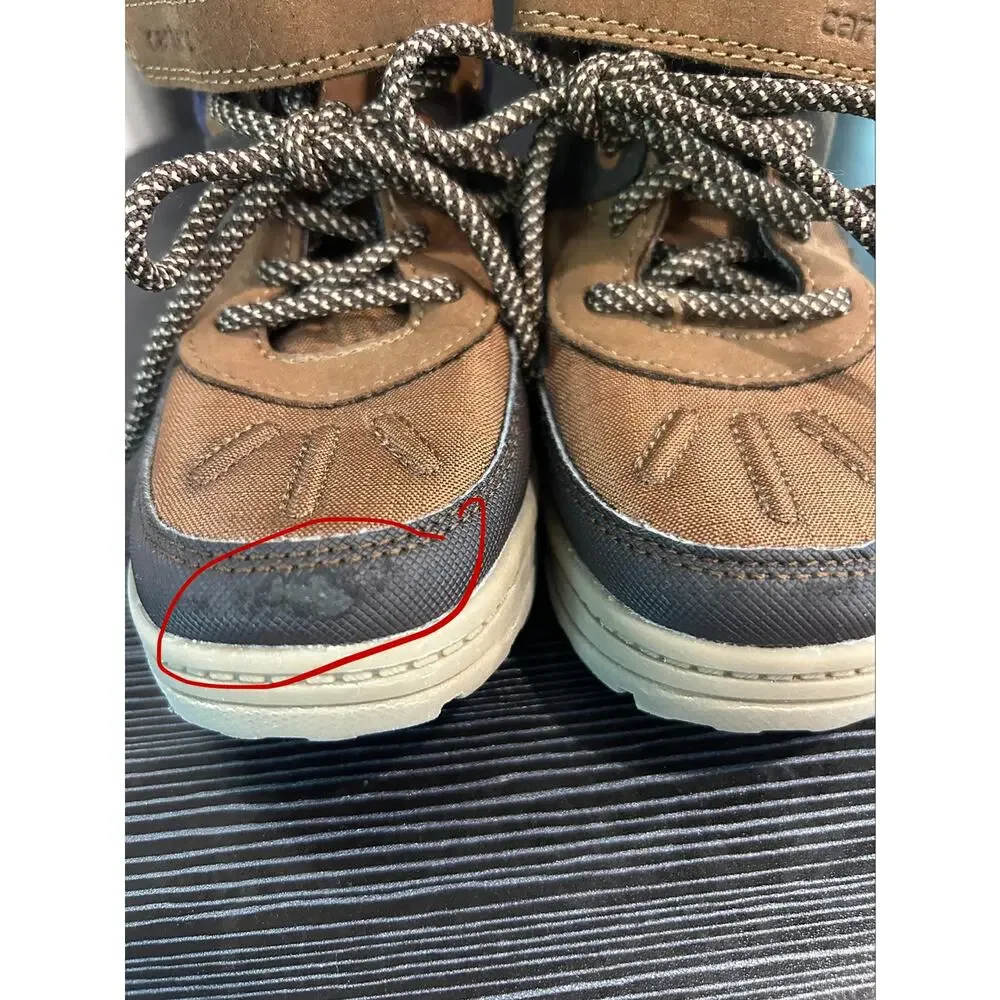Carter’s Cyrus Toddler Boys Hiking Boots Brown Plaid High Top Shoes Size 11M